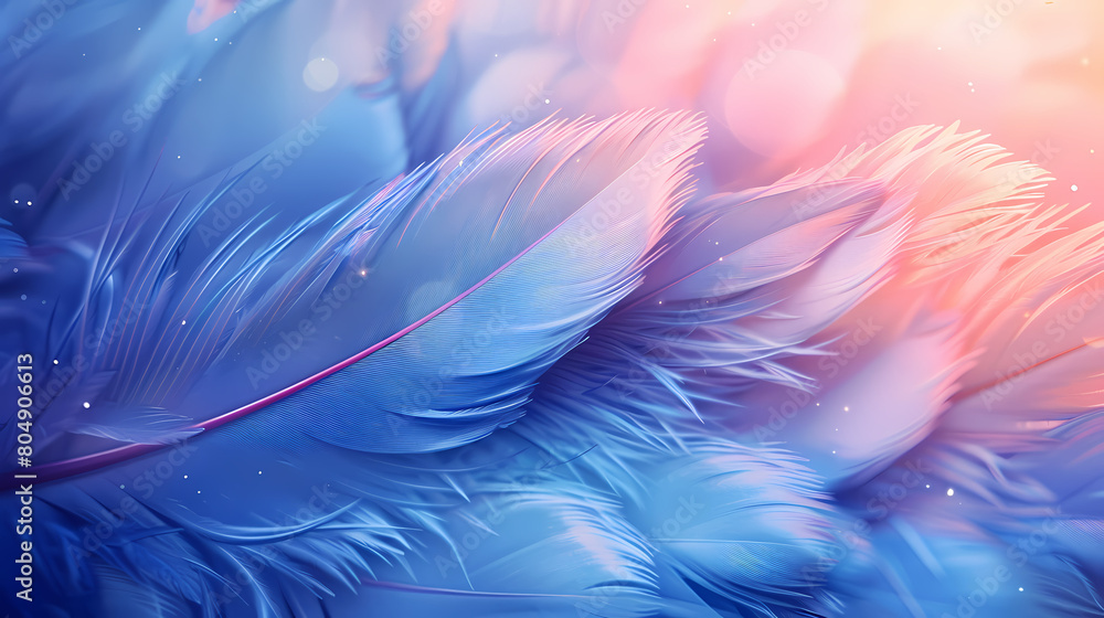 Background of soft and blurred chicken feathers in beautiful colors,Vector illustration