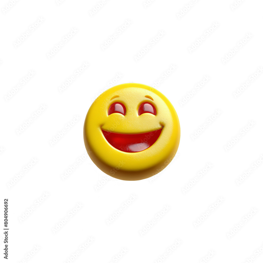 Fototapeta premium Gummy emojis expressing and emoting in a digital chewy display with colorful candy faces