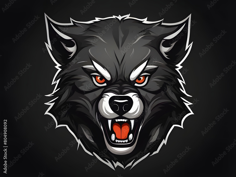 dangrous , Wolf Mascot Sporting Emblem. Vector Illustration of Wolf's Head Mascot. Tiger Head Emblem for Gaming. Sporty Character Logo on White Background. dangrous , Wolf Mascot Sporting Emblem. Vector Illustration of Wolf's Head Mascot. Tiger Head Emblem for Gaming. Sporty Character Logo on White Background.