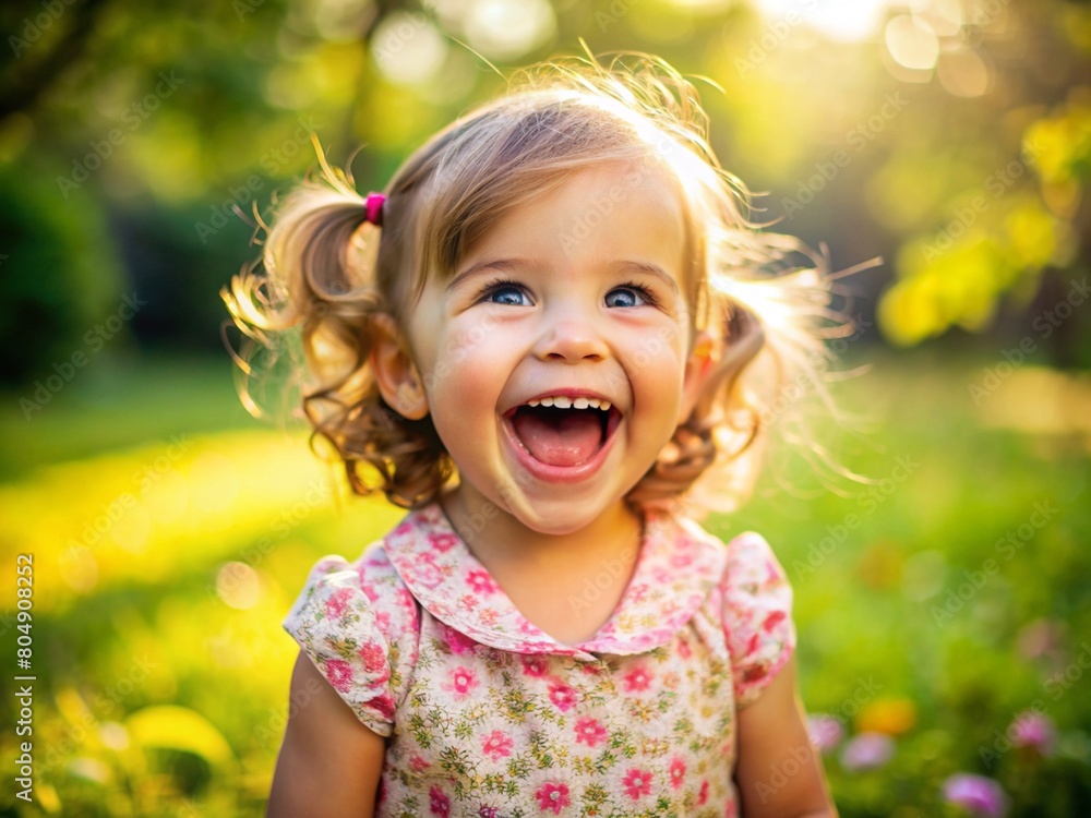 The cute little girl is happy. Catalogue of emotions. Great joy, happiness, euphoria.
The cute little girl is happy. Catalogue of emotions. Great joy, happiness, euphoria.