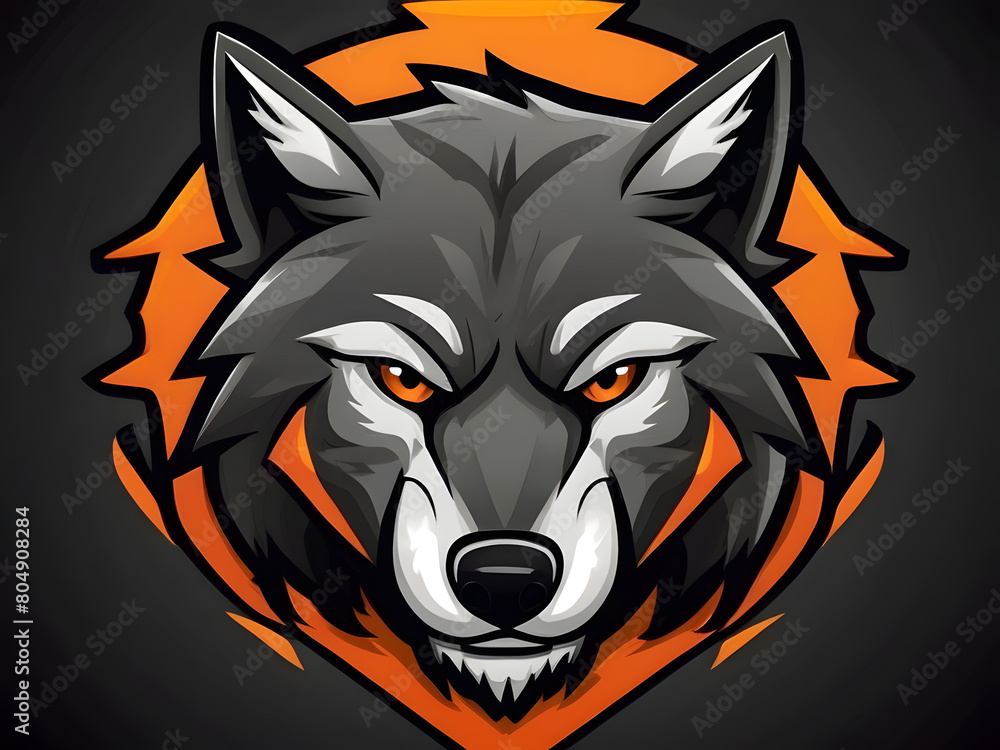 dangrous , Wolf Mascot Sporting Emblem. Vector Illustration of Wolf's Head Mascot. Tiger Head Emblem for Gaming. Sporty Character Logo on White Background. dangrous , Wolf Mascot Sporting Emblem. Vector Illustration of Wolf's Head Mascot. Tiger Head Emblem for Gaming. Sporty Character Logo on White Background.