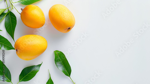 Closeup fresh orange fruit with green leaf isolated on white background. Fresh Orange fruit isolated on white background,  Japanese Ehime Orange  on White Background With clipping path. Generative Ai photo