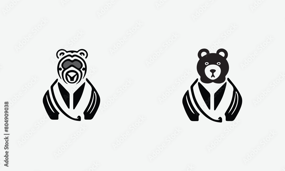 design a simple elegant Bear Logo EPS 10 And JPG