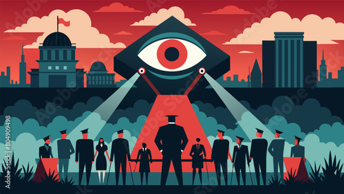 Looking through the Terror Telescope one could see a society ruled by fear with citizens monitored and controlled by a massive allseeing government.