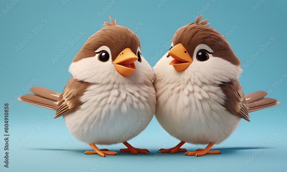 Cute Fluffy Sparrow