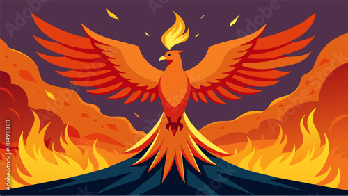 A phoenix rising from the ashes embodying the resilience and strength found within a patient who has overcome difficulties in their recovery..