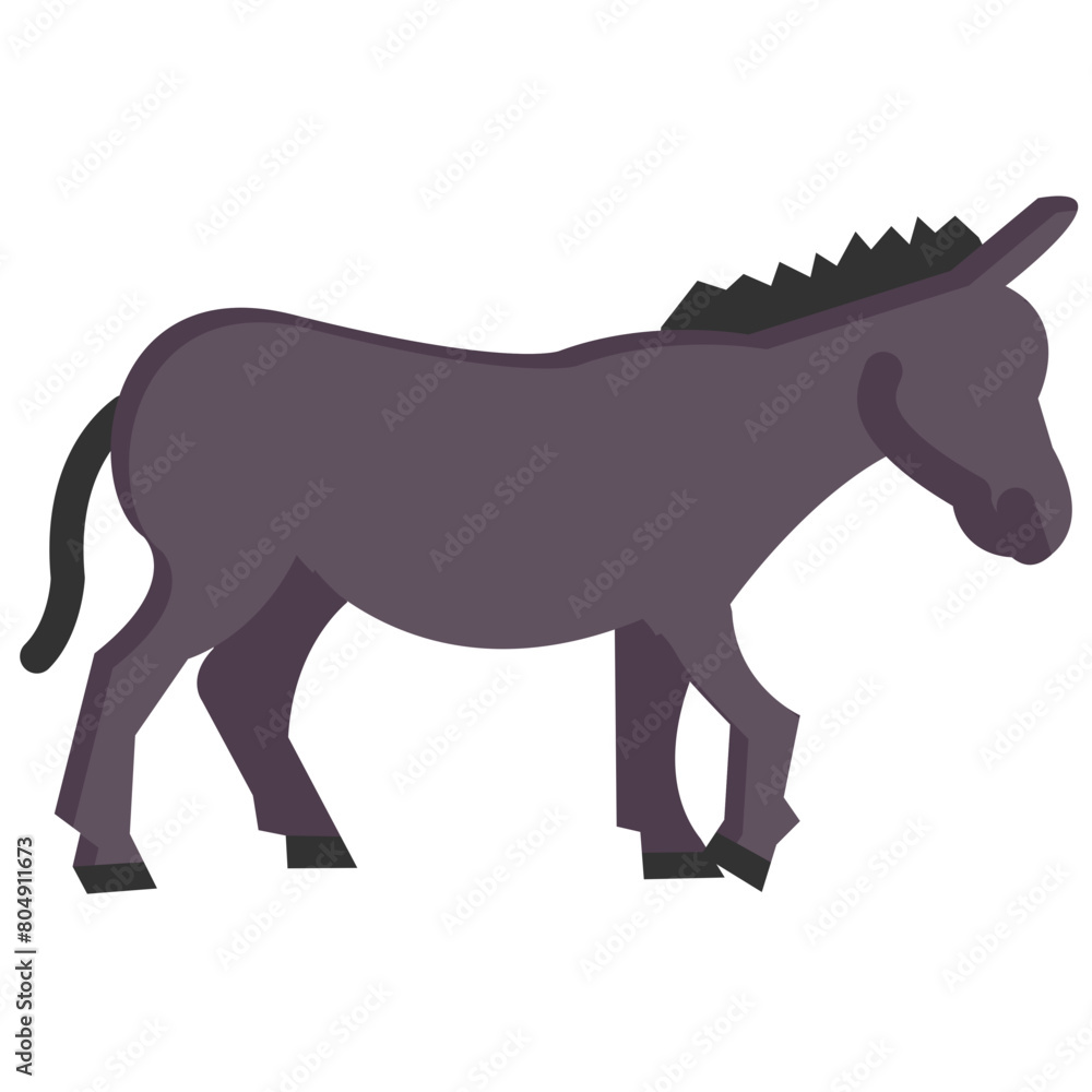 Obraz premium donkey flat vector icon