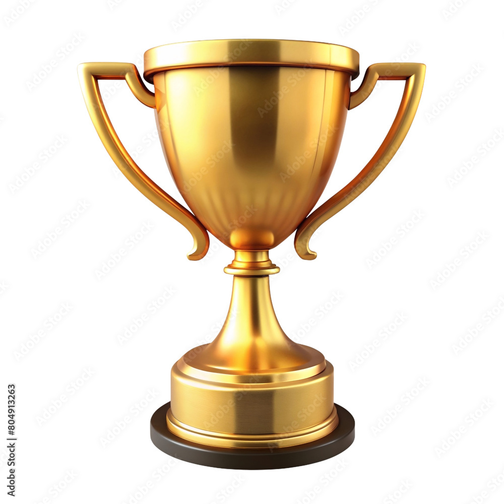 First place gold trophy cup isolated on free PNG background. 3d rendering First place gold trophy cup isolated on free PNG background. 3d rendering