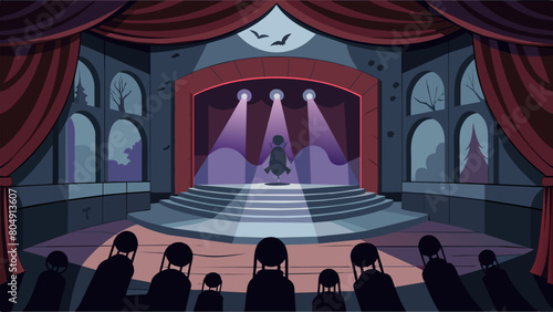 The old abandoned theatre was said to still be alive with the spirits of its former performers their whispers carried on by the shadows that filled.
