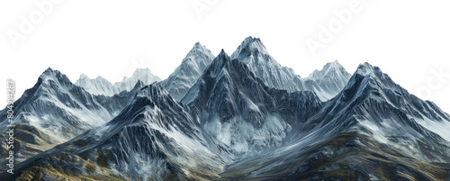 ice mount glacier hill landscape on transparent background