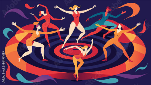 The dance reaches its as the performers use their bodies to create shapes and formations that appear to have a hypnotic effect on the viewers causing.