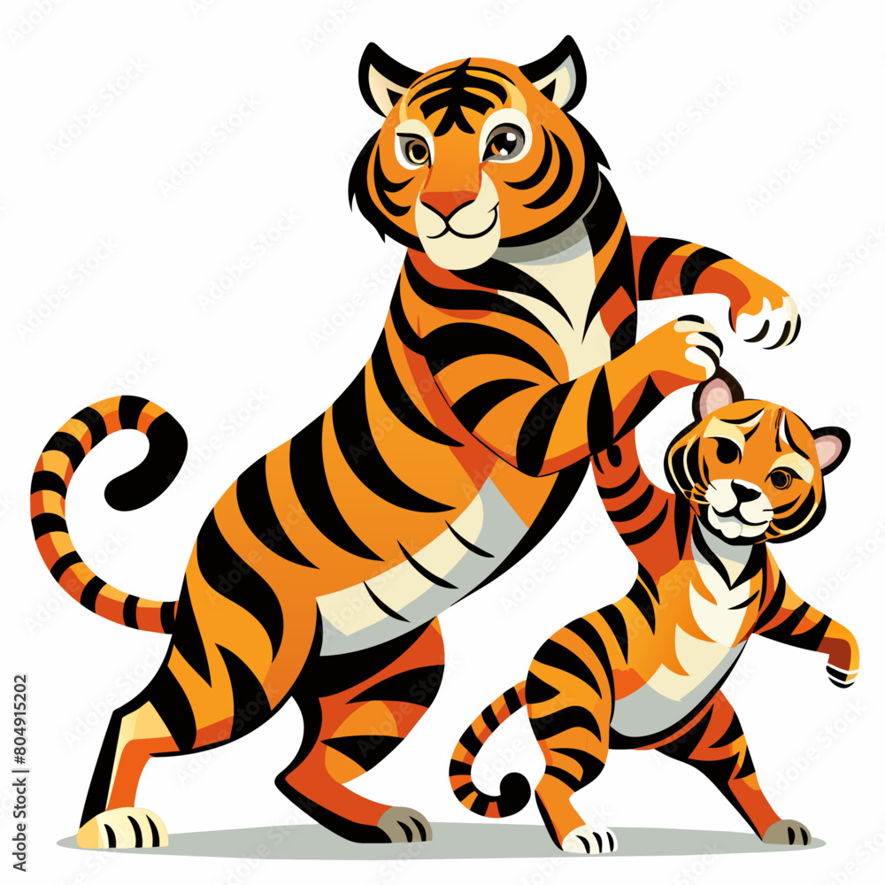 Carton Tiger Vector art illustration (32)