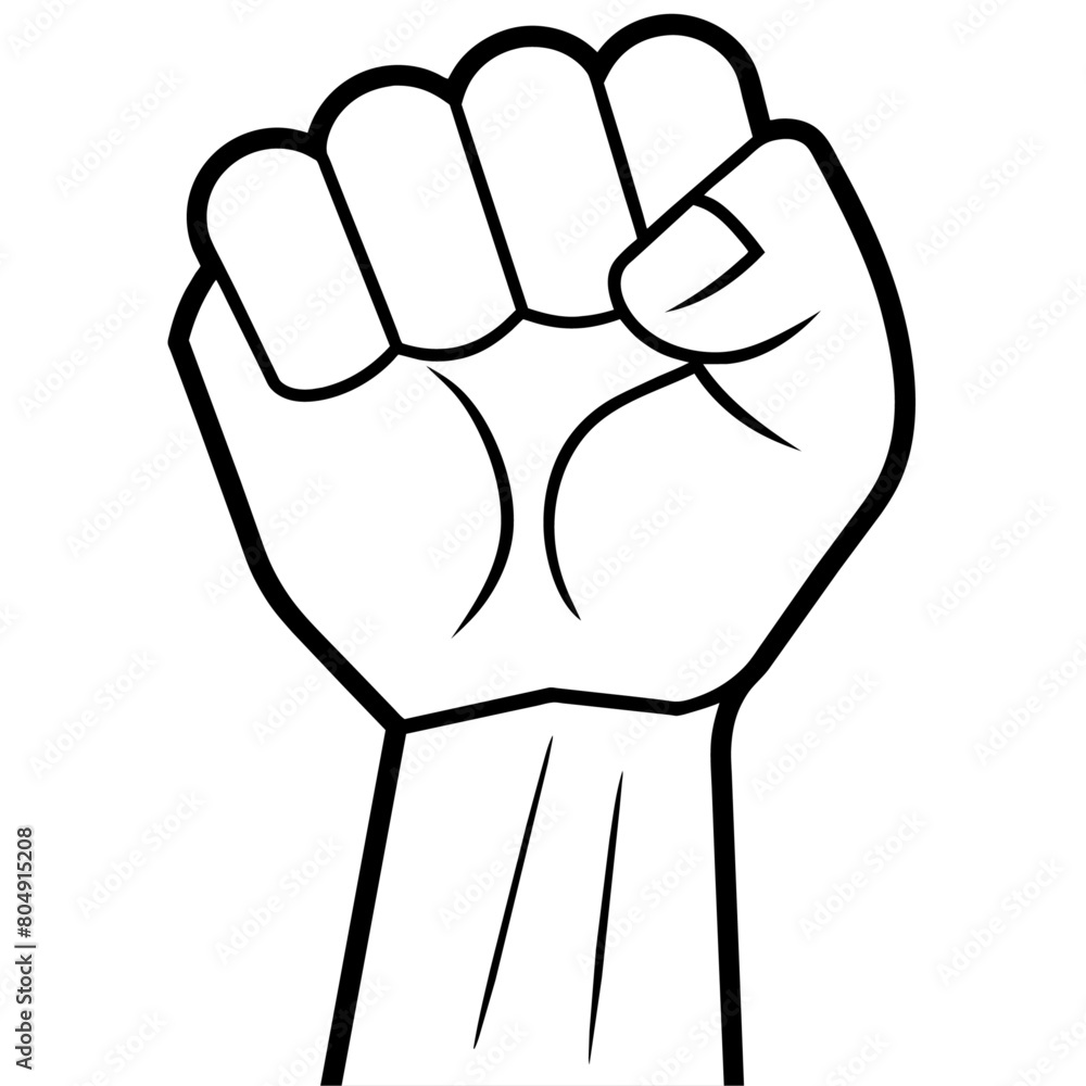 fist raised to the top vector art illustration (3) fist raised to the top vector art illustration (3)