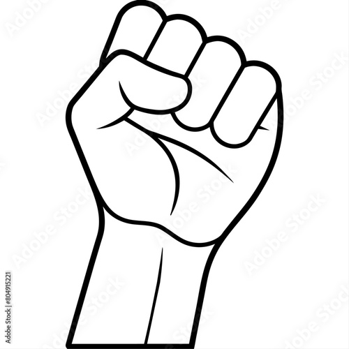 fist raised to the top vector art illustration (8)