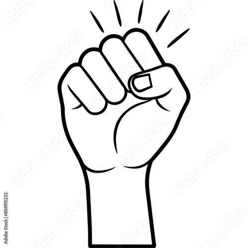 fist raised to the top vector art illustration (10)
