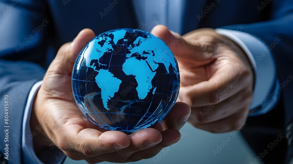 Hands Holding the Globe Concept of Global Care, Environmental Protection, and World Unity, Earth in Hands 3D Illustration of a Green and Blue Planet with Sky and Oceans, Protecting Our Planet Hands Hands Holding the Globe Concept of Global Care, Environmental Protection, and World Unity, Earth in Hands 3D Illustration of a Green and Blue Planet with Sky and Oceans, Protecting Our Planet Hands