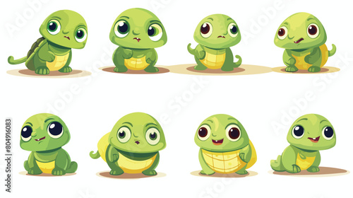 Cute turtle animal emotions tiny turtle with emoji co