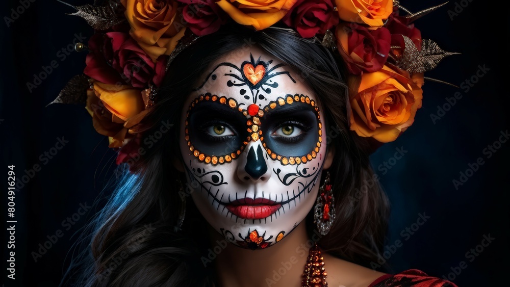 Woman with Cinco de Mayo makeup

