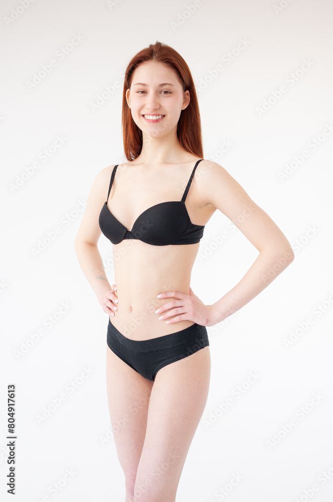 Fototapeta premium Woman model test. Snapshot for model