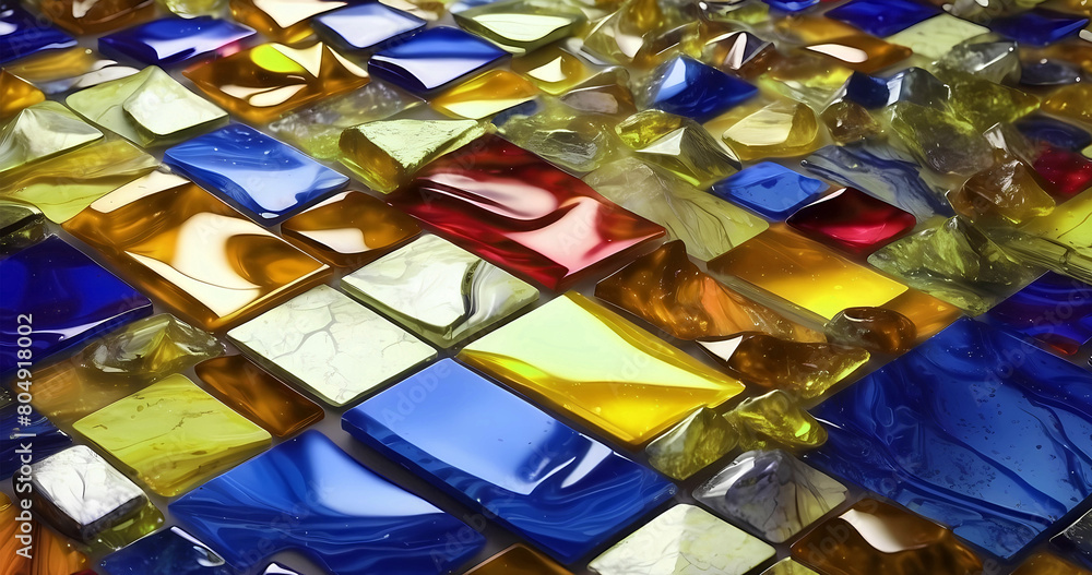 Elegant beautiful colorful wall with tiles Elegant beautiful colorful wall with tiles
