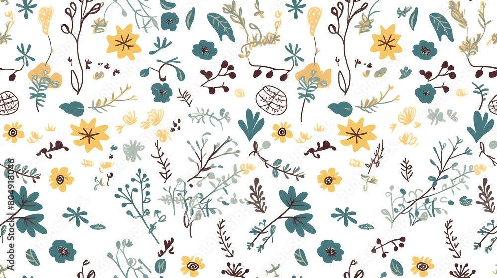 Obraz premium simple wildflower soft light floral background wallpaper pattern