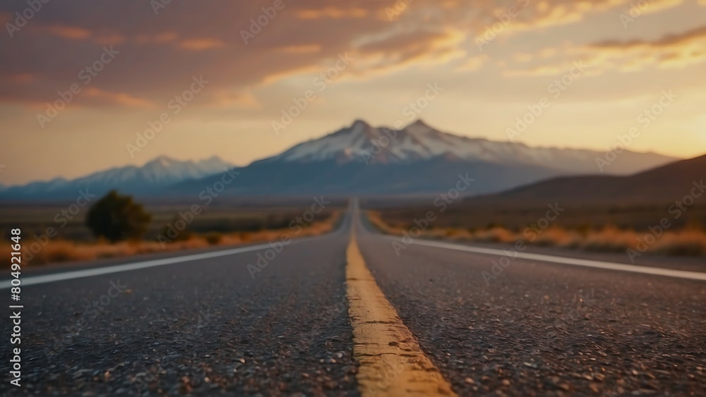Asphalt road in the mountains. Beautiful landscape of the mountains.