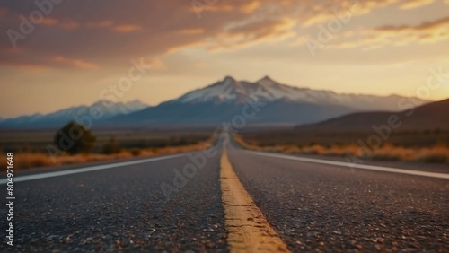 Asphalt road in the mountains. Beautiful landscape of the mountains.