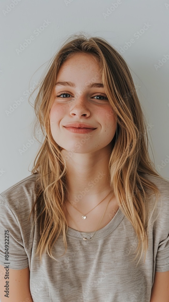Close up portrait of a woman isolated on white background Close up portrait of a woman isolated on white background
