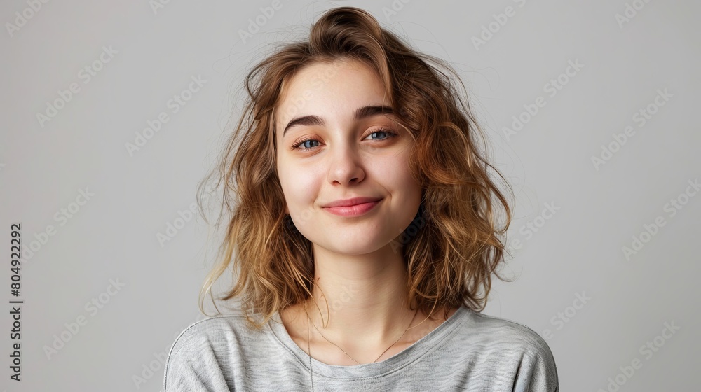 Close up portrait of a woman isolated on white background Close up portrait of a woman isolated on white background