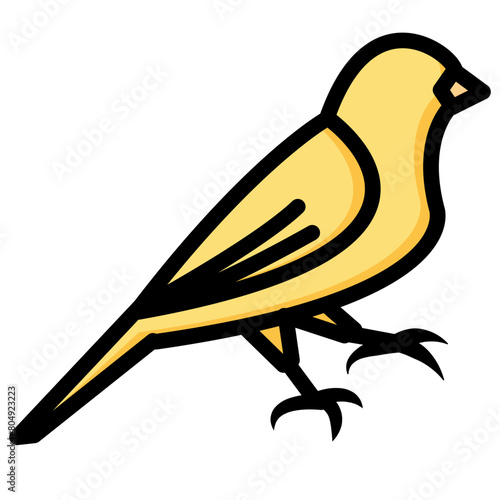 canary filled outline vector icon