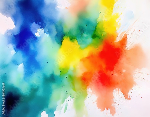 abstract watercolor painting. multicolored background.