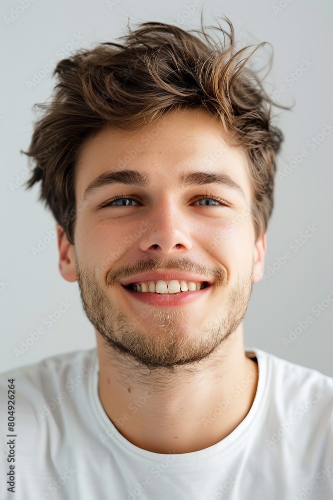 Fototapeta premium Close up portrait of a woman isolated on white background