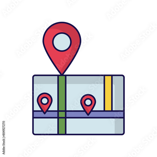 Free Download location icon with white background vector stock illustration - GFXLoad
