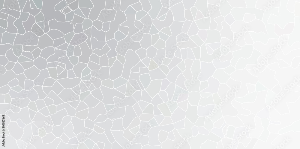 Gray mosaic gradient tiles broken glass vector abstract background	
