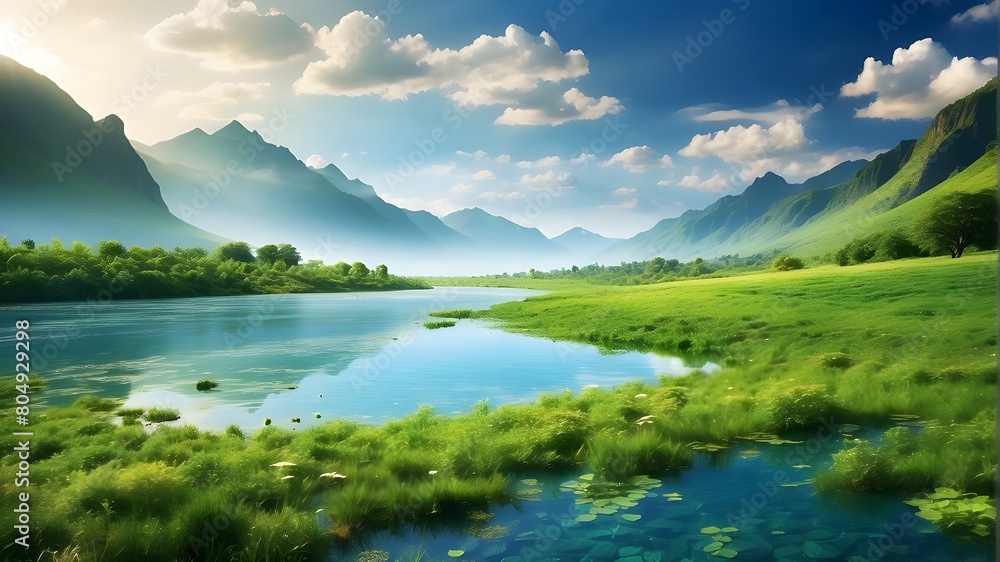 Beautiful high definition photography artistic image of lush scenery