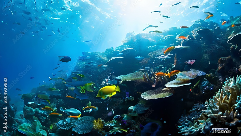 Fototapeta premium Exploring the depths photographing underwater ecosystems and marine life