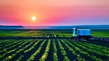 AI Generated Images of Fields of automation documenting ai bots assisting farmers in field operations| Fields of tomorrow capturing the future of agriculture