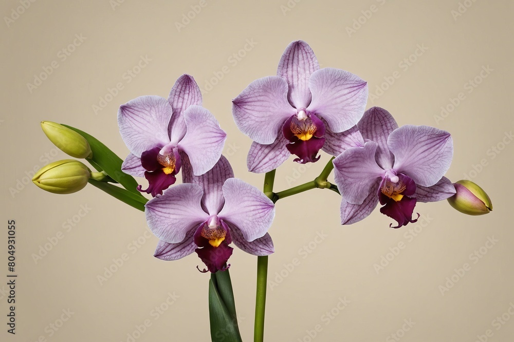 Naklejka premium full framed beautiful Cattleya Orchid flowers, copy space , studio shot