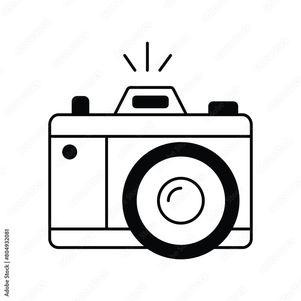 camera icon with white background vector stock illustration camera icon with white background vector stock illustration