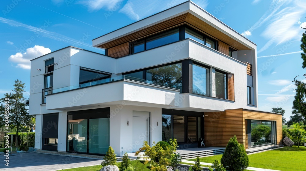 House design, white minimalist house House design, white minimalist house