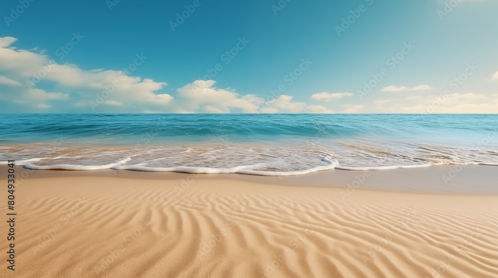 beach and sand with clean pastel light