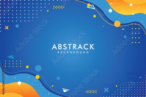 Vector background yellow and blue on white background illustration modern design Premium