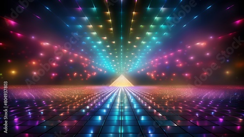 disco glowing wall colorful background photo