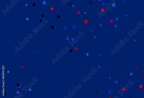 Light Blue, Red vector cover with spots.