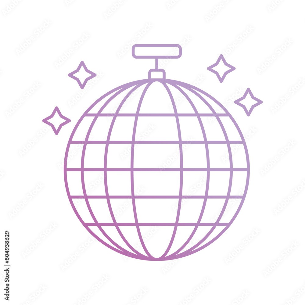 disco ball icon with white background vector stock illustration disco ball icon with white background vector stock illustration