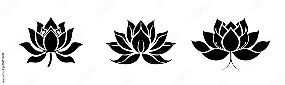 Floral Harmony: Vector Lotus Illustration Bundle Floral Harmony: Vector Lotus Illustration Bundle