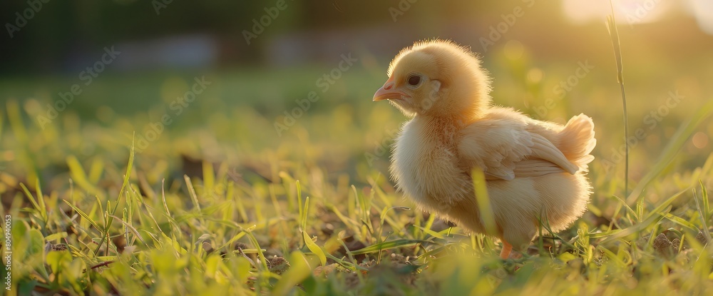 Young chicken on the farm. Shooting on the street. Close Up Young chicken on the farm. Shooting on the street. Close Up