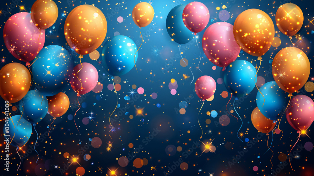 happy birthday background with balloons around it happy birthday background with balloons around it