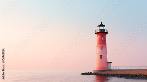 Lighthouse with clean pastel light © amidsummersicecr