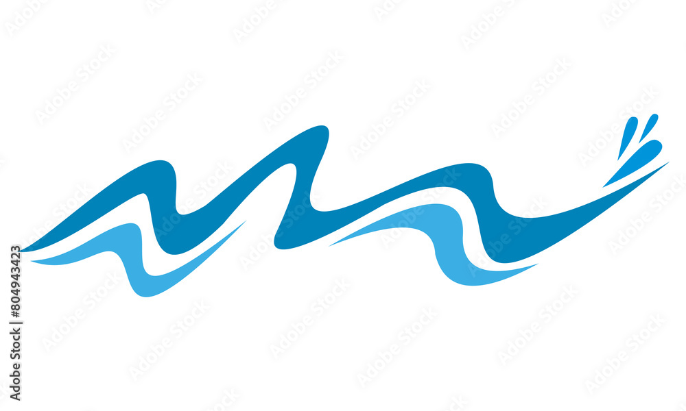 ocean wave logo illustration ocean wave logo illustration